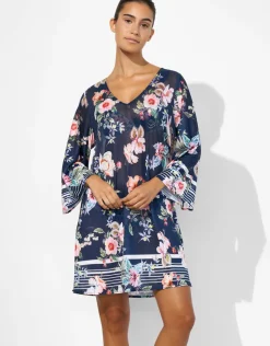 Lidea Lush Delight Tunic - Hibiscus Indigo Discount