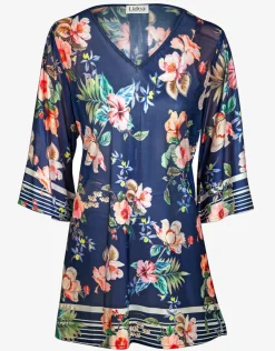 Lidea Lush Delight Tunic - Hibiscus Indigo Discount