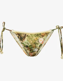 Watercult Lush Utopia Tie Side Bikini Pant - Botanical Camo Best