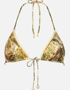 Watercult Lush Utopia Triangle Bikini Top - Botanical Camo New