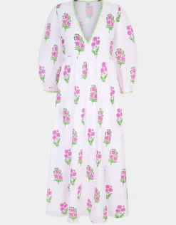 Pink City Prints Lydia Dress - Neon Agapanthus Sale