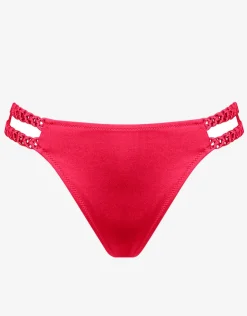 Watercult Macrame Love Double Strap Bikini Pant - Luscious Red Online
