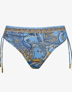 Maryan Mehlhorn Majorelle Adjustable Side Bikini Pant - Oriental Horizon Blue Clearance