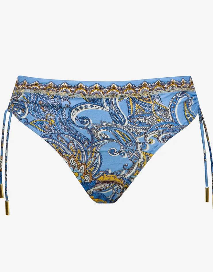 Maryan Mehlhorn Majorelle Adjustable Side Bikini Pant - Oriental Horizon Blue Clearance
