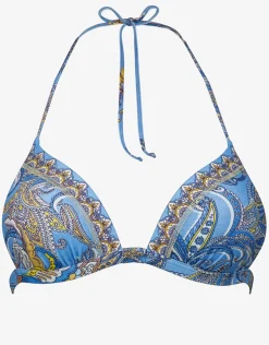 Maryan Mehlhorn Majorelle Triangle Bikini Top - Oriental Horizon Blue Fashion