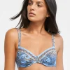 Maryan Mehlhorn Majorelle Underwired Bikini Top - Oriental Horizon Blue Hot