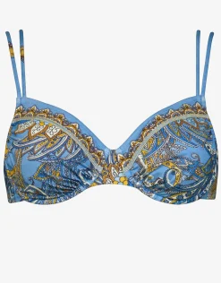 Maryan Mehlhorn Majorelle Underwired Bikini Top - Oriental Horizon Blue Hot