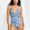 Maryan Mehlhorn Majorelle Underwired Swimsuit - Oriental Horizon Blue Sale