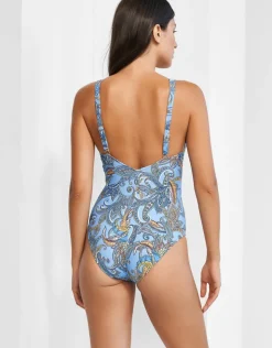 Maryan Mehlhorn Majorelle Underwired Swimsuit - Oriental Horizon Blue Sale
