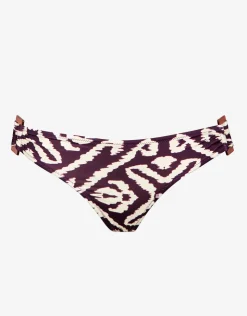 Watercult Makro Notion Ring Side Hipster Bikini Pant - Cream Aubergine Best
