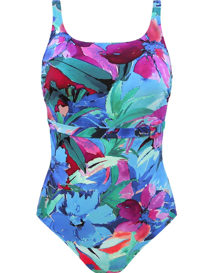 Nuria Ferrer Malena High Front Swimsuit - Turquoise Sale