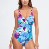 Nuria Ferrer Malena Wrap Swimsuit - Turquoise Discount