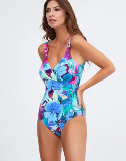 Nuria Ferrer Malena Wrap Swimsuit - Turquoise Discount