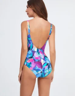 Nuria Ferrer Malena Wrap Swimsuit - Turquoise Discount