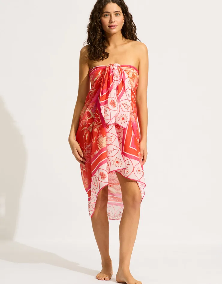 Seafolly Marbella Sarong - Flame Clearance