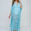 Pia Rossini Marina Maxi Kaftan - Blue New
