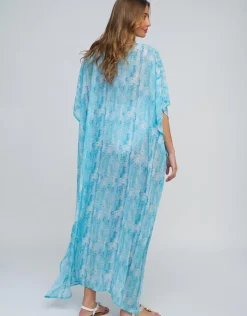 Pia Rossini Marina Maxi Kaftan - Blue New