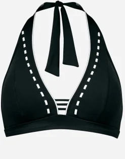 Lidea Marine Mindset Halter Bikini Top - Black and White Online