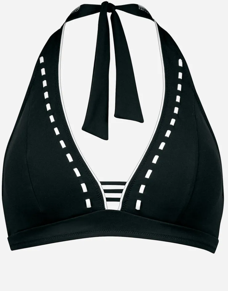 Lidea Marine Mindset Halter Bikini Top - Black and White Online