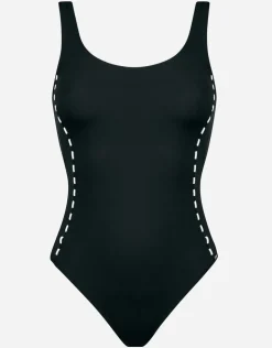 Lidea Marine Mindset Round Neck Swimsuit - Black and White Discount