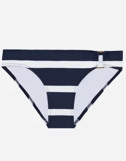 Lauren Ralph Lauren Mariner Stripe Ring Hipster Bikini Pant - Navy and White Hot