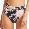 Sea Level Martini High Waist Bikini Pant - Black Hot