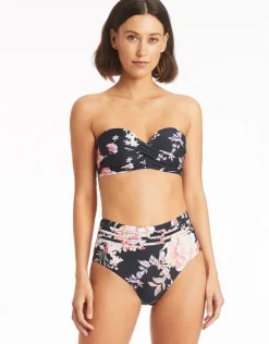 Sea Level Martini High Waist Bikini Pant - Black Hot