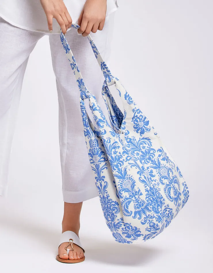 Iconique Maya Paisley Beach Bag - Multi Blue Clearance