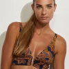 Maryan Mehlhorn Memory Banded Bikini Top - Sunset Navy New