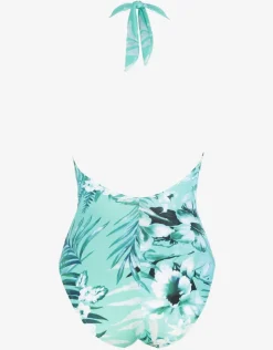 Roidal Mentha Halter Swimsuit - Green Fashion