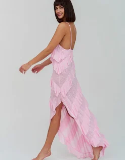 Pitusa Mermaid Ruffle Dress - Light Pink New