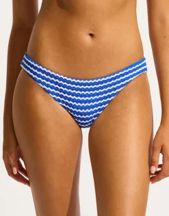 Seafolly Mesh Effect Hipster Bikini Pant - Azure Discount
