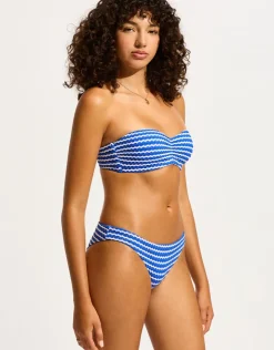 Seafolly Mesh Effect Hipster Bikini Pant - Azure Discount