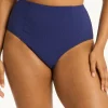 Sea Level Messina Panelled High Waist Bikini Pant - French Navy Sale