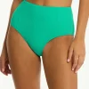 Sea Level Messina Panelled High Waist Bikini Pant - Evergreen Sale