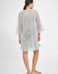 Maryan Mehlhorn Metallic Tunic - Silver Clearance