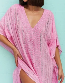 Pitusa Metallic Weave Thobe - Pink Clearance