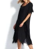 Seafolly Midi Amnesia Kaftan - Black Best