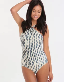 Lenny Niemeyer Mini Padang Halter Ring Maillot - Print New