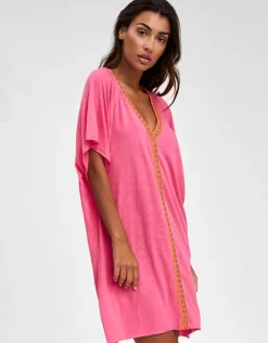 Pitusa Mini Pima Abaya Dress - Hot Pink Best