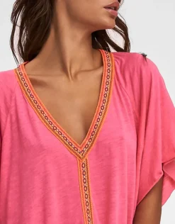 Pitusa Mini Pima Abaya Dress - Hot Pink Best