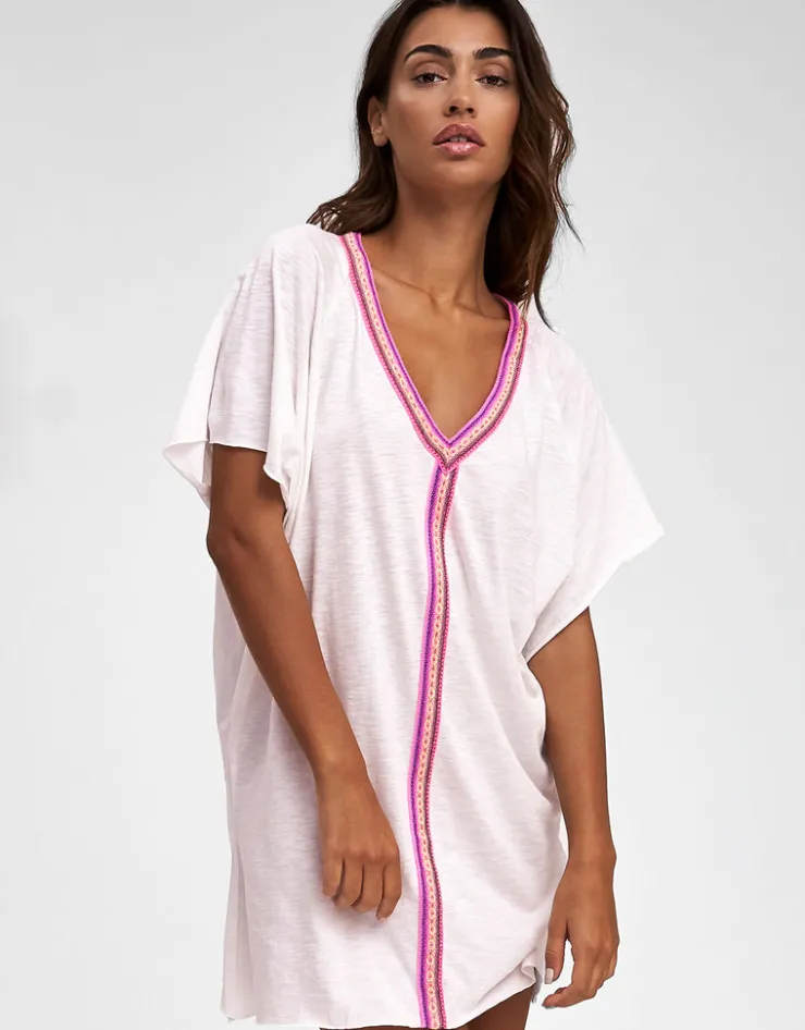 Pitusa Mini Pima Abaya Dress - White Best