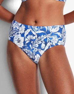 Seafolly Modern Marina Wide Side Retro Bikini Pant - Blue Fashion