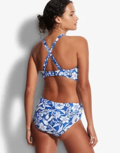 Seafolly Modern Marina Wide Side Retro Bikini Pant - Blue Fashion