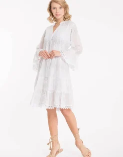 Iconique Monica Dress - White Silver New