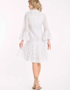 Iconique Monica Dress - White Silver New