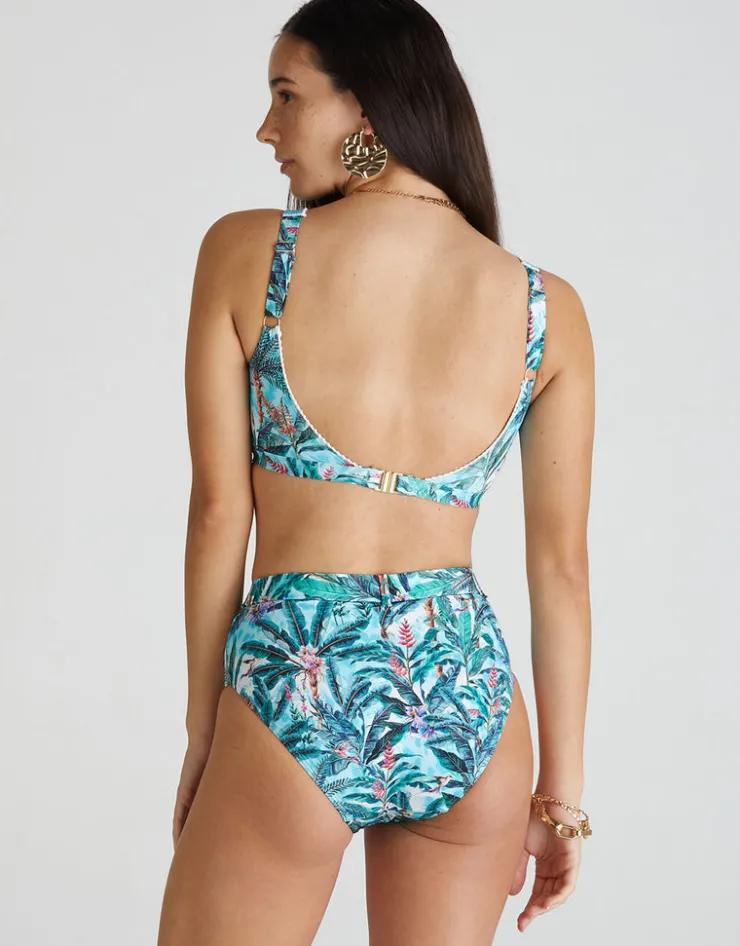 Aqua Blu Muse Lucy D/DD Cup Bikini Top - Multi Hot