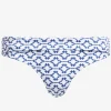 Heidi Klein Mykonos Fold Over Bikini Pant - Blue and White Hot
