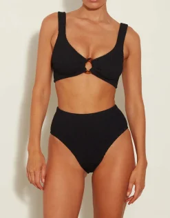 Hunza G Nadine Bikini Set - Black Best
