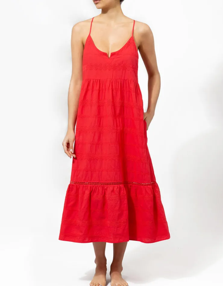 Heidi Klein Numana Scoop Neck Dress - Red New